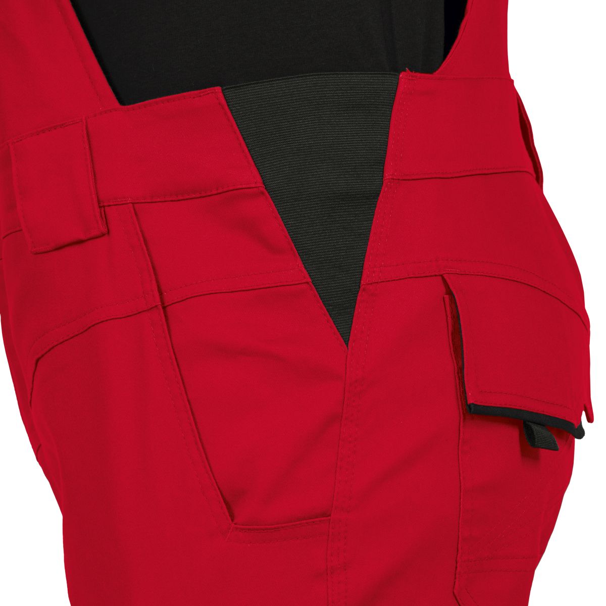 Latzhose Flex Line Rot/Schwarz FLEXL, Gr. 98 von Leibwächter