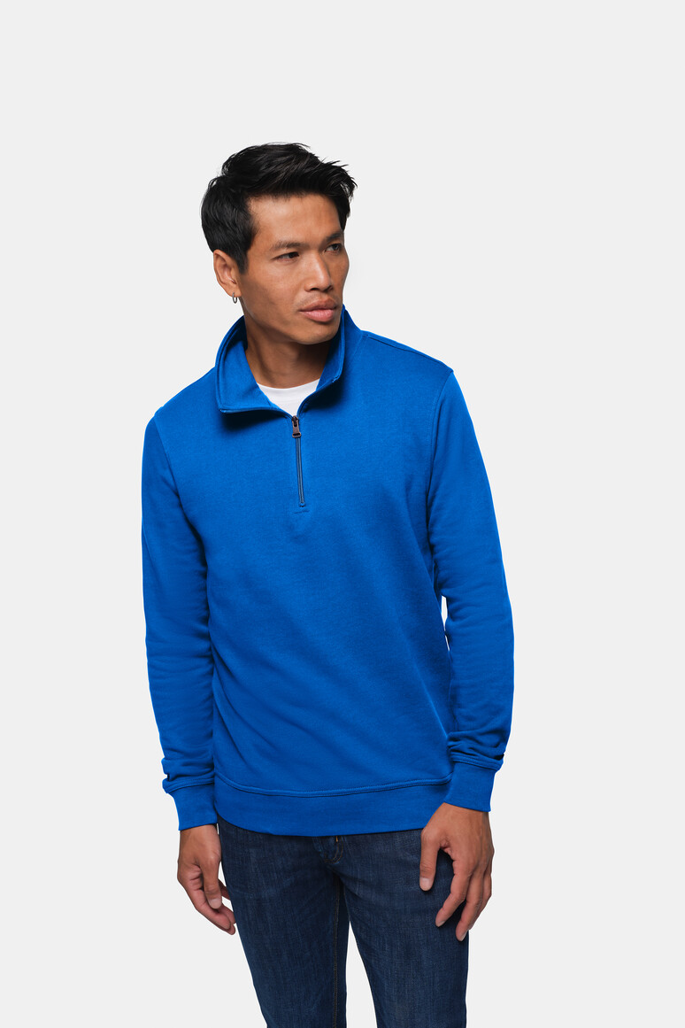 HAKRO 451 Zip-Sweatshirt Premium in Royalblau, Größe 6XL