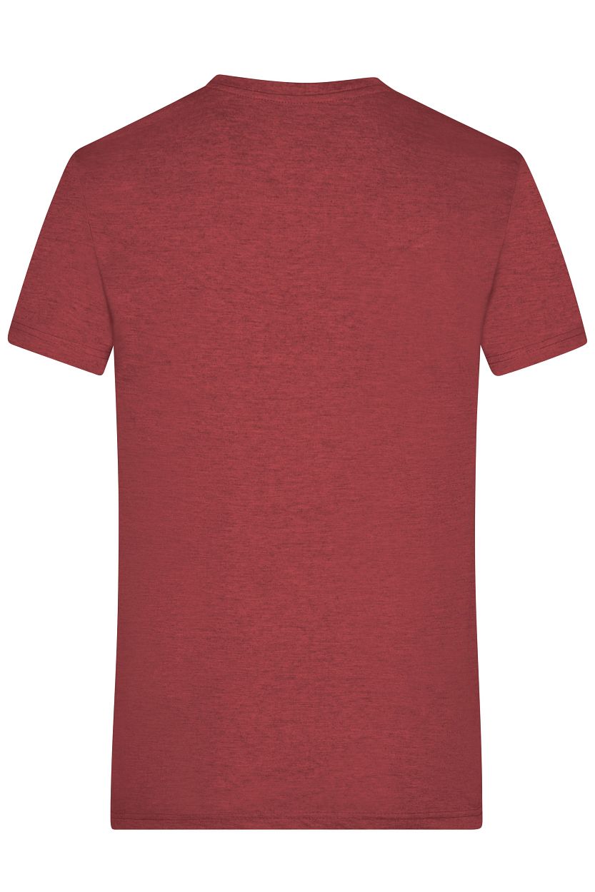 Men's Heather T-Shirt "JN974" in Wine-Melange, Größe 3XL - Daiber