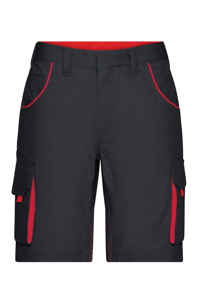 Workwear Bermudas - COLOR - "JN872" in Carbon/Red, Größe 62 - Daiber