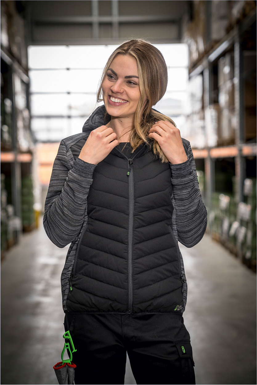 Damen-Hybridjacke CADHYJ05 Casual Line in Schwarz, Gr. 52 von Leibwächter