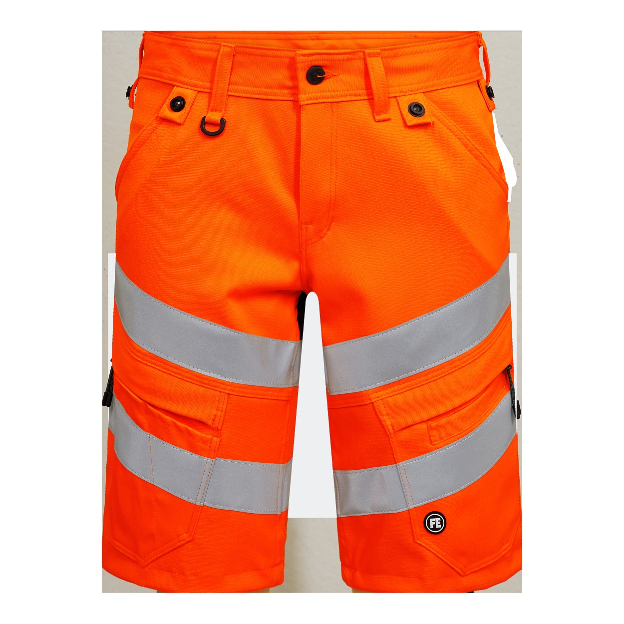 ENGEL Safety Arbeitsshorts mit 2-Wege-Stretch in Orange/Grün, Größe 54