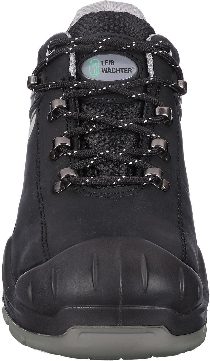 Halbschuh L3122 Leipzig in Schwarz/Grau, Gr. 48 von Leibwächter