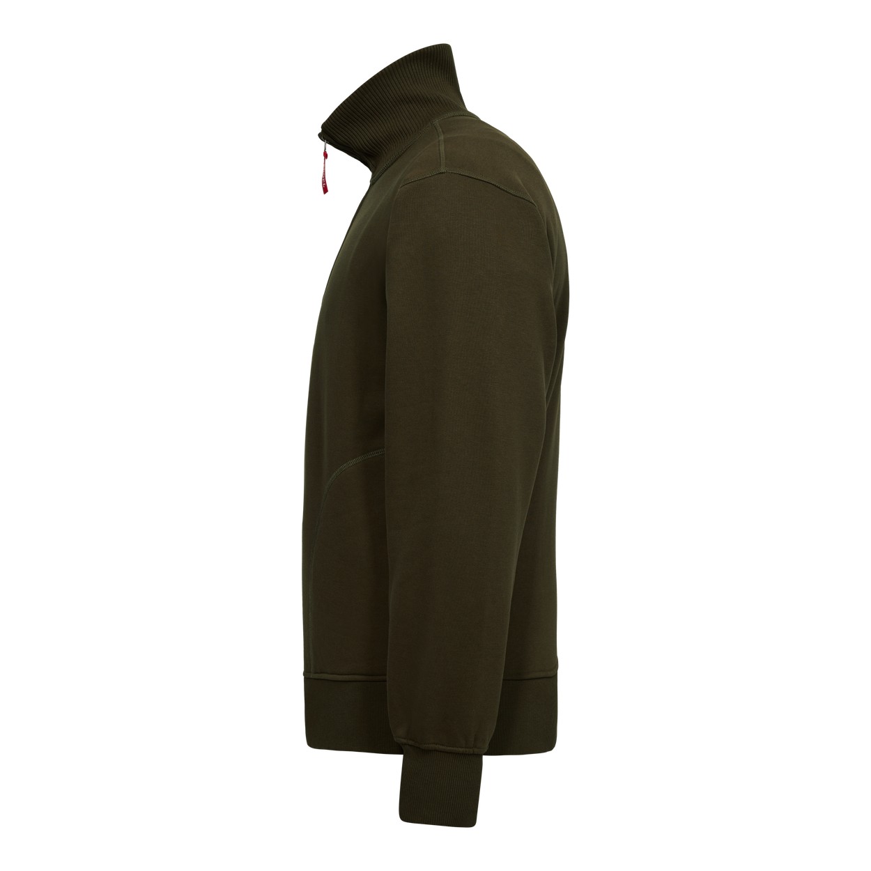 ENGEL Extend Sweatshirt mit hohem Kragen in Forest Green, Größe XS