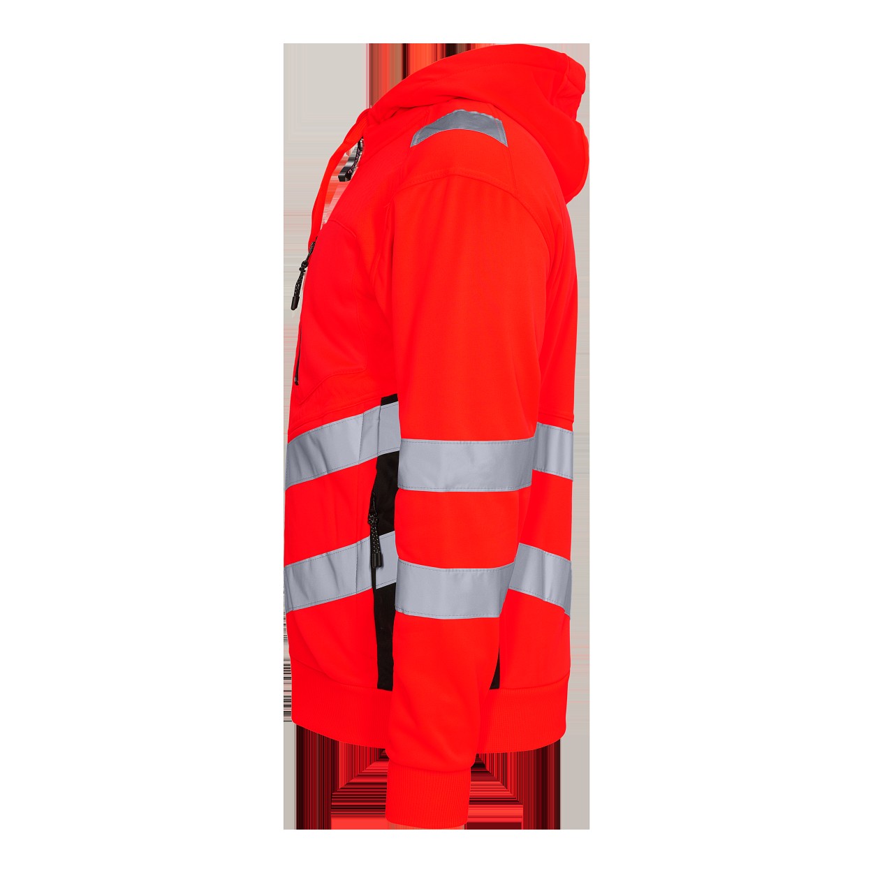 ENGEL Safety Sweatcardigan in Rot/Schwarz, Größe XS