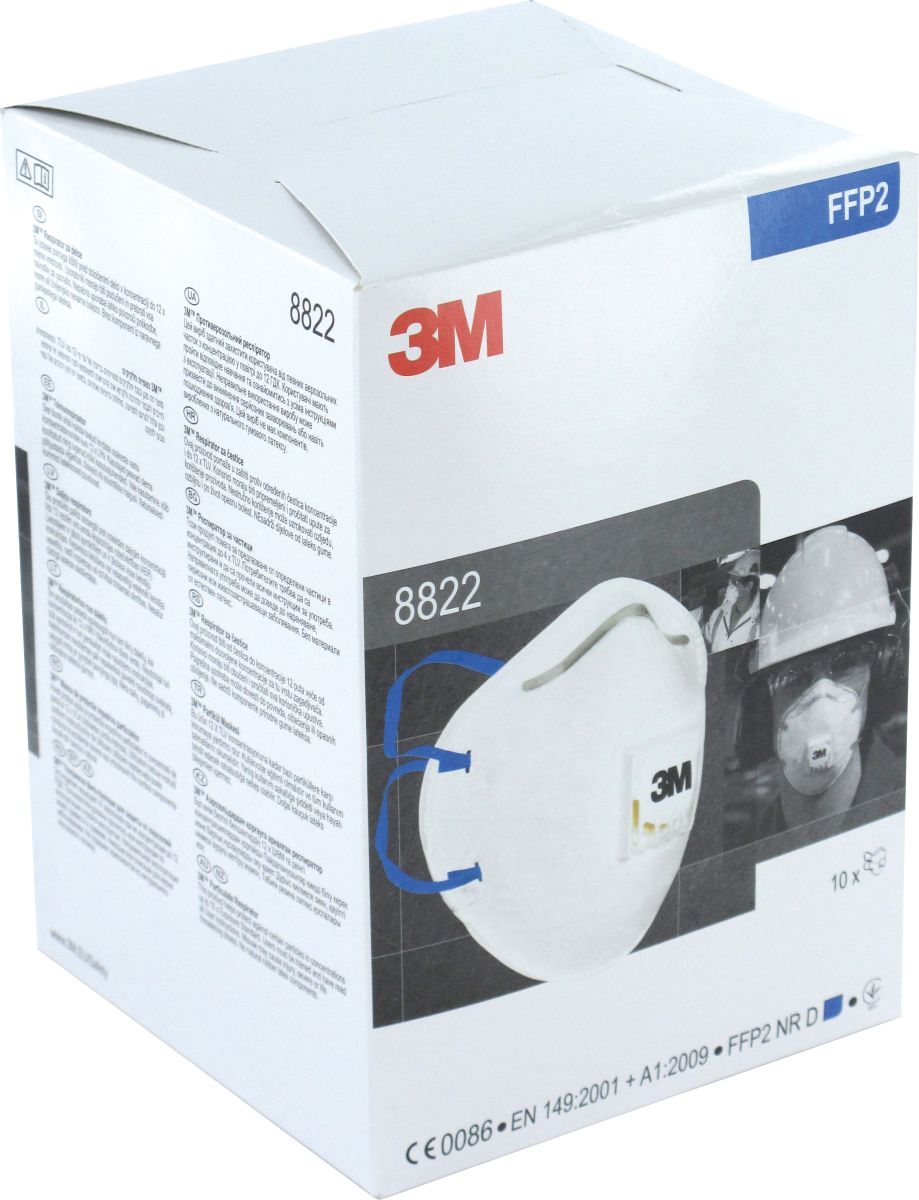 3M FFP2V Schutzmaske (10 Stück) mit Ausatemventil - 3M