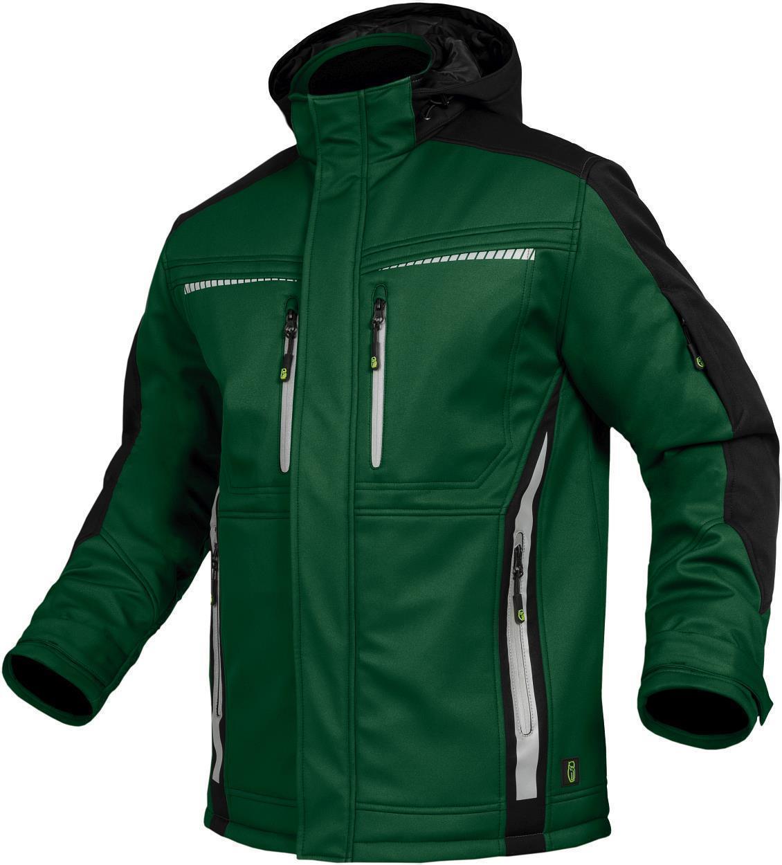 Winter-Softshelljacke Flex Line Grün/Schwarz FLEXI, Gr. 2XL von Leibwächter