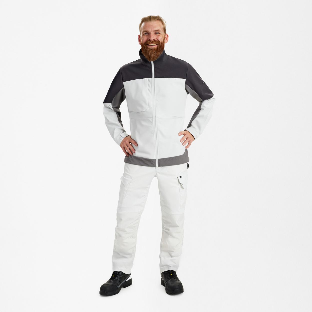 ENGEL Entire Softshelljacke in Bone White / Anthracite Grey, Größe XS