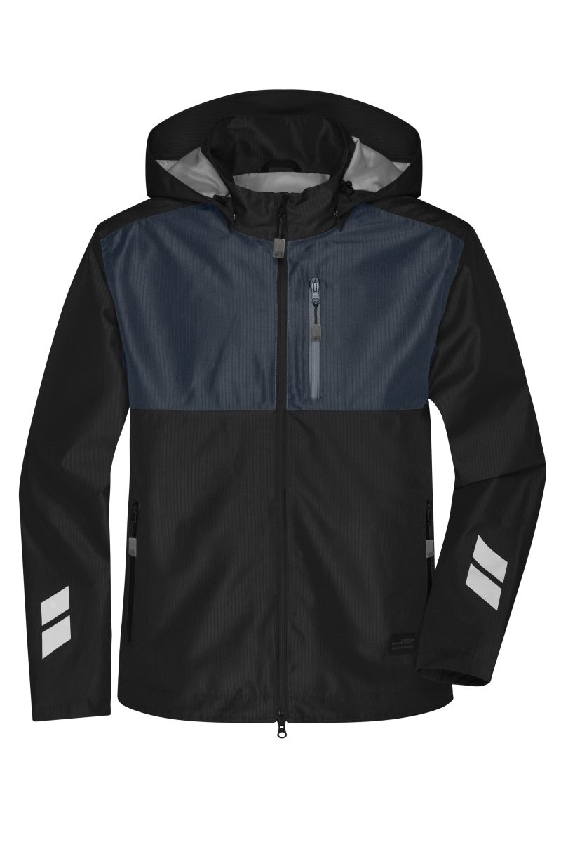 JN1814 Hardshell Workwear Jacke in Black / Carbon, Größe S von James & Nicholson