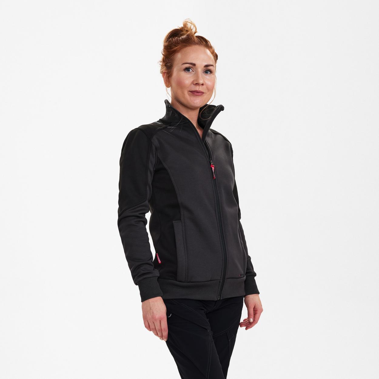 ENGEL Galaxy Damen Sweatcardigan in Anthrazitgrau/Schwarz, Größe XS