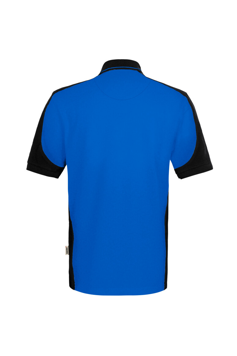 HAKRO 539 Poloshirt Contrast MIKRALINAR® ECO in Royalblau/Schwarz, Größe 6XL