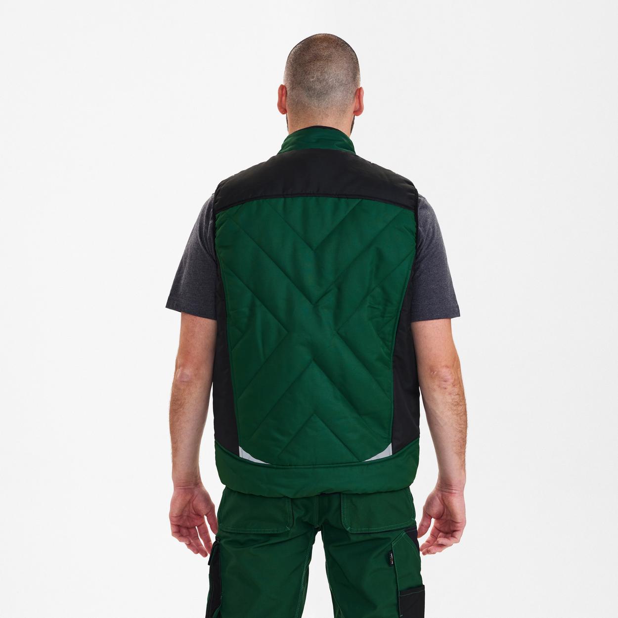 ENGEL Galaxy Stepp-Winterweste in Grün/Schwarz, Größe XS