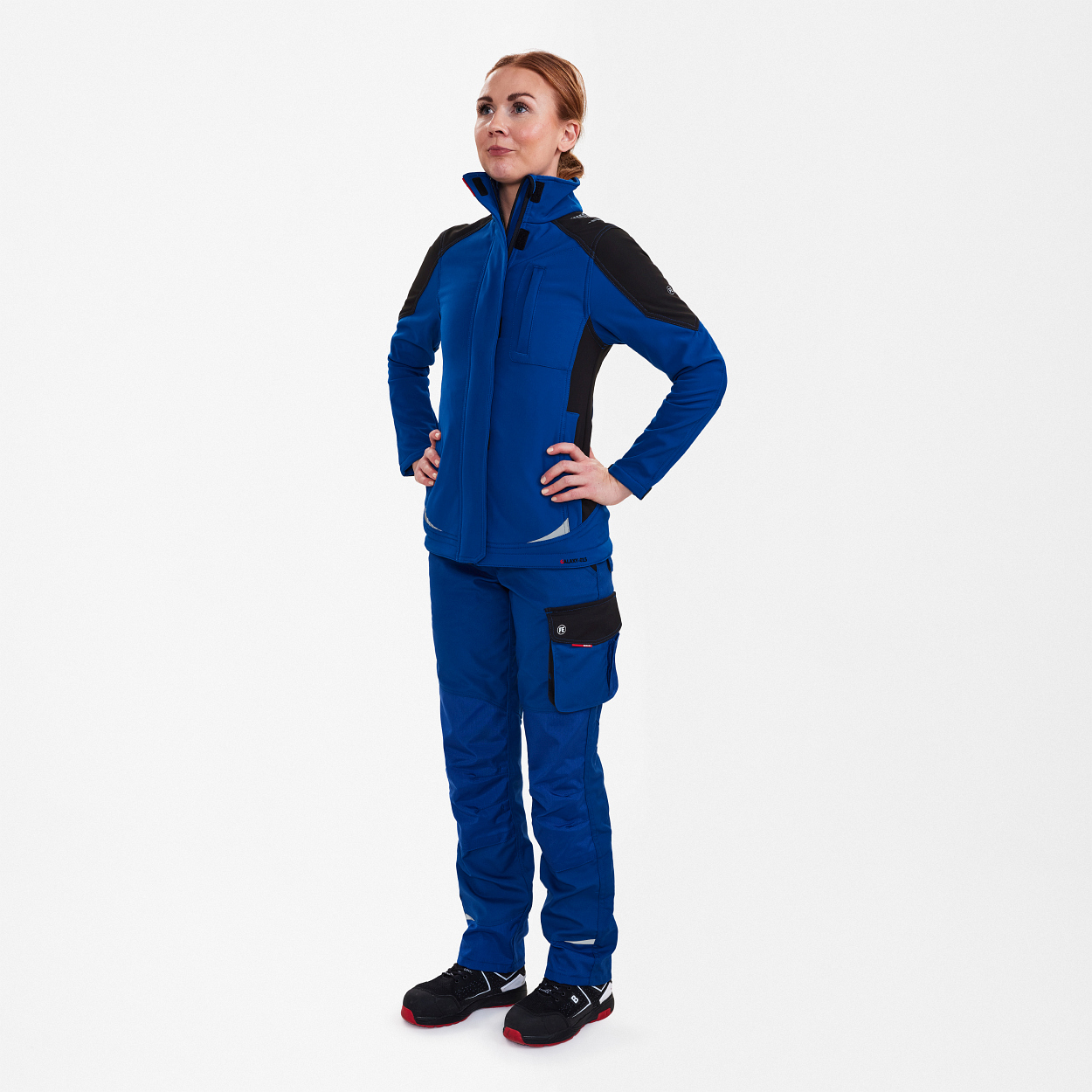 ENGEL Galaxy Damen Softshelljacke in Surfer Blue/Schwarz, Größe XS