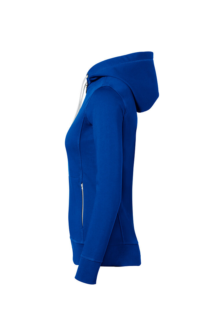 HAKRO 255 Damen Kapuzenjacke Bonded ECO in royalblau/silber, Größe 3XL