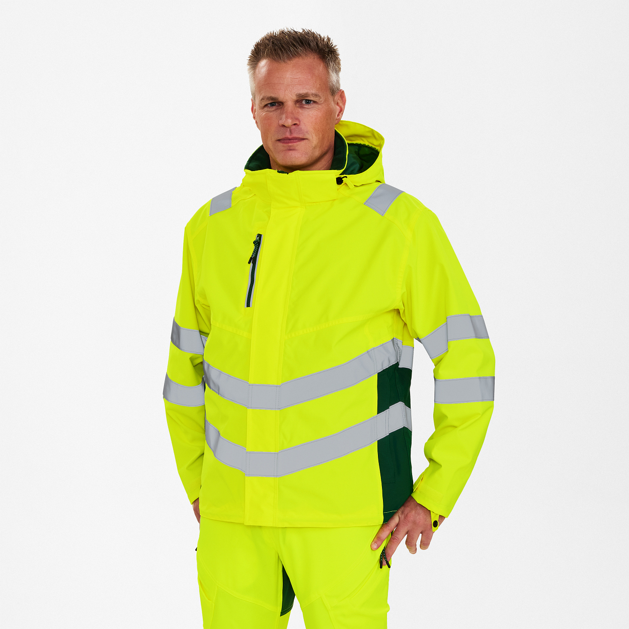 ENGEL Safety Shelljacke in Gelb/Grün, Größe XS