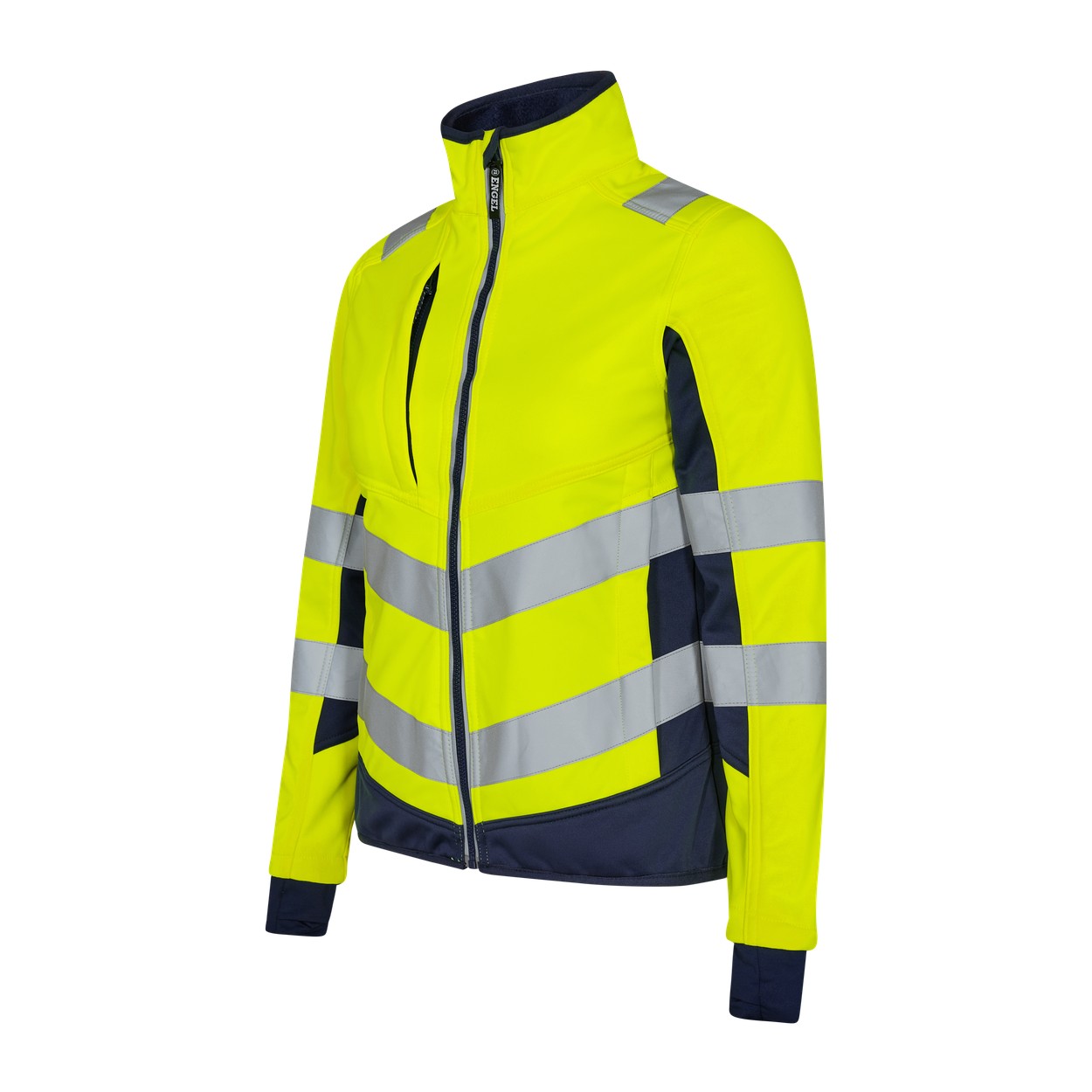 ENGEL Safety Damen Softshelljacke in Gelb/Blue Ink, Größe XS