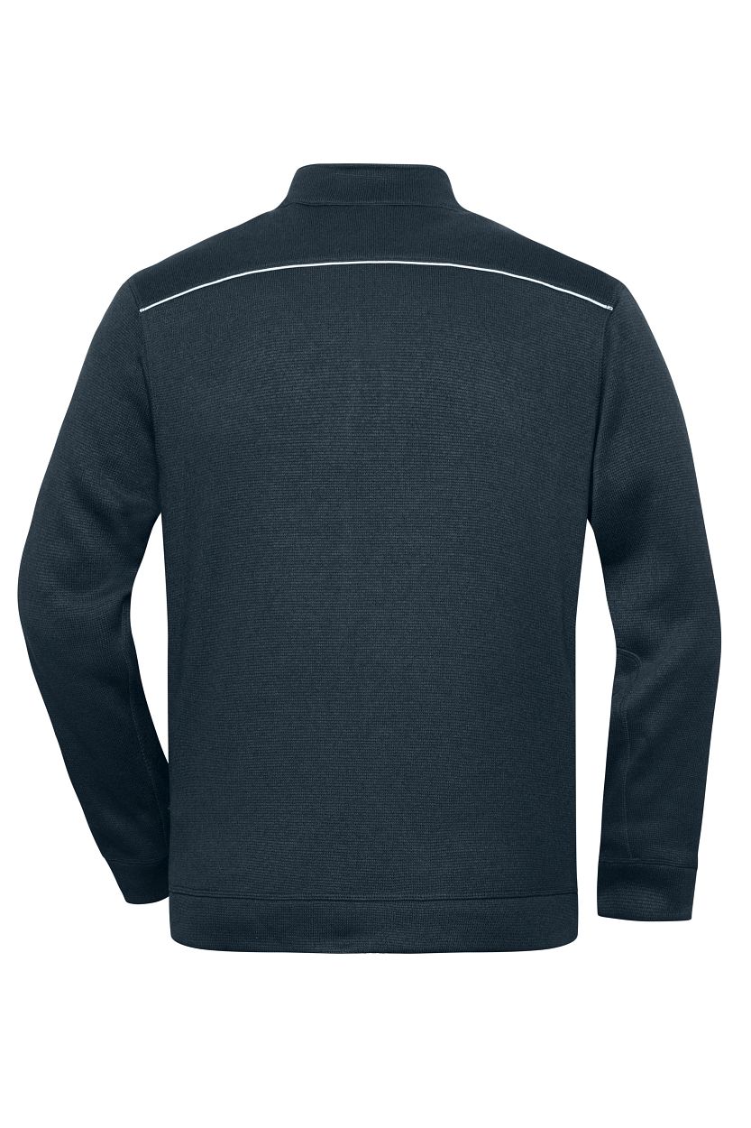 Men's Knitted Workwear Fleece Jacket - SOLID - "JN898" in Navy/Navy, Größe 6XL - Daiber