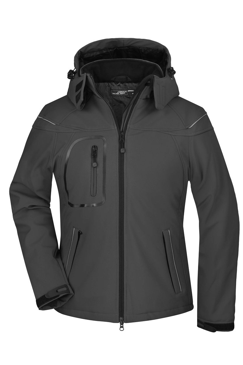 Ladies' Winter Softshell Jacket "JN1001" in Black, Größe 2XL - Daiber