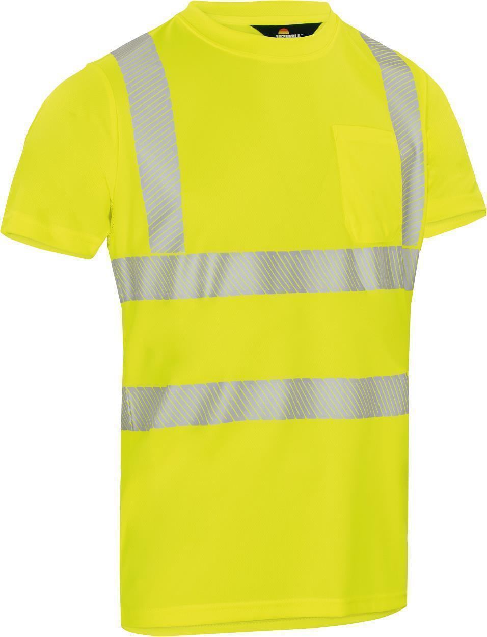 Warnschutz-T-Shirt leuchtgelb in Gr. XXL von Vizwell