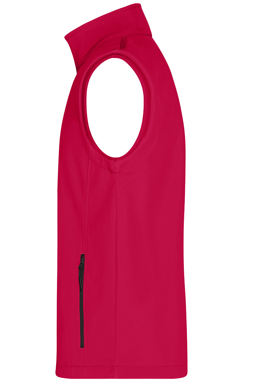 Men's Promo Softshell Vest "JN1128" in Red/Black, Größe 3XL - Daiber