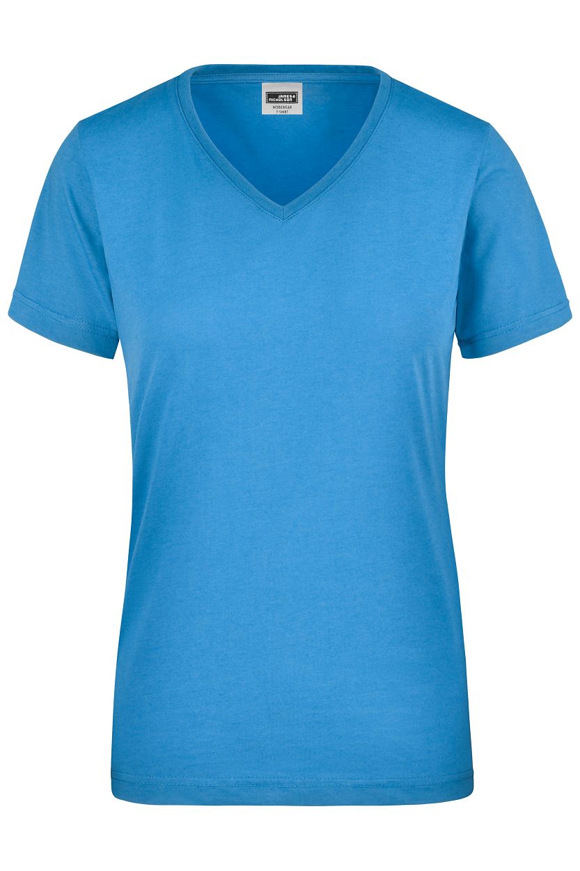 Ladies' Workwear T-Shirt "JN837" in Aqua, Größe 4XL - Daiber