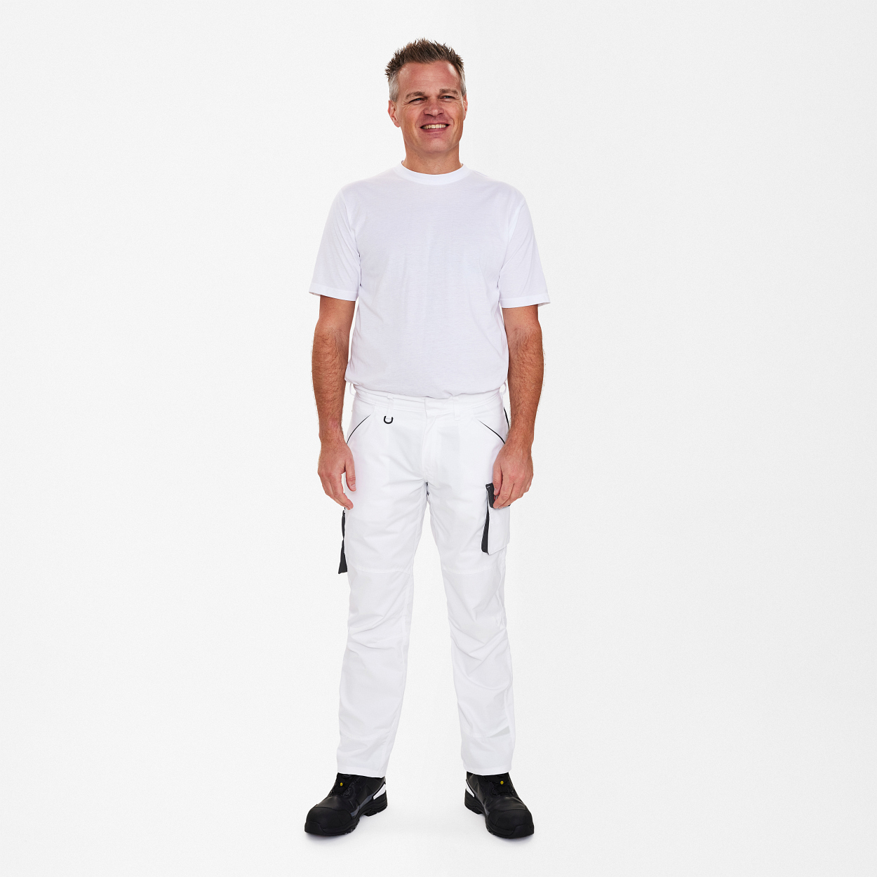 ENGEL Galaxy Light Arbeitshose in Weiss/Anthrazit Grau, Größe 106