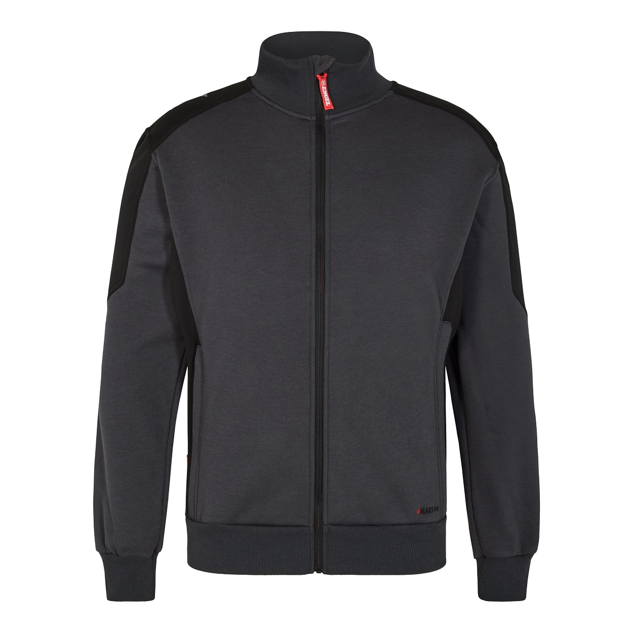 ENGEL Galaxy Sweatcardigan mit Kragen in Anthrazitgrau/Schwarz, Größe XS