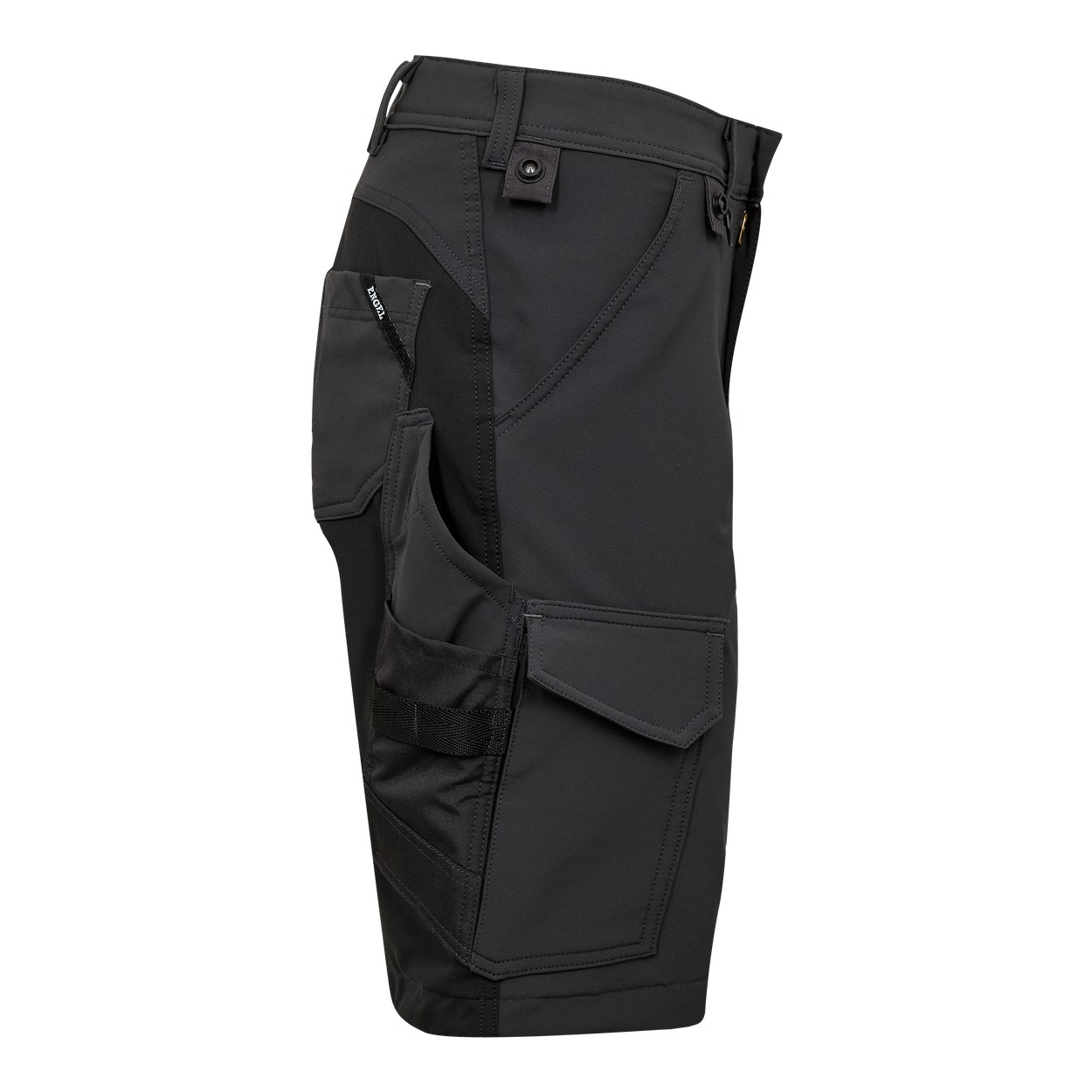 ENGEL Entire Damen Arbeitsshorts mit 4-Wege-Stretch in Anthrazitgrau/Schwarz, Größe 48