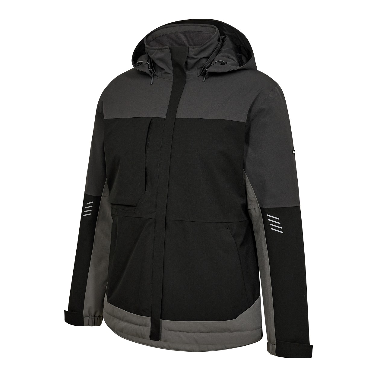 Entire Damen Winterjacke in Schwarz/Anthrazit Grau, Größe XS