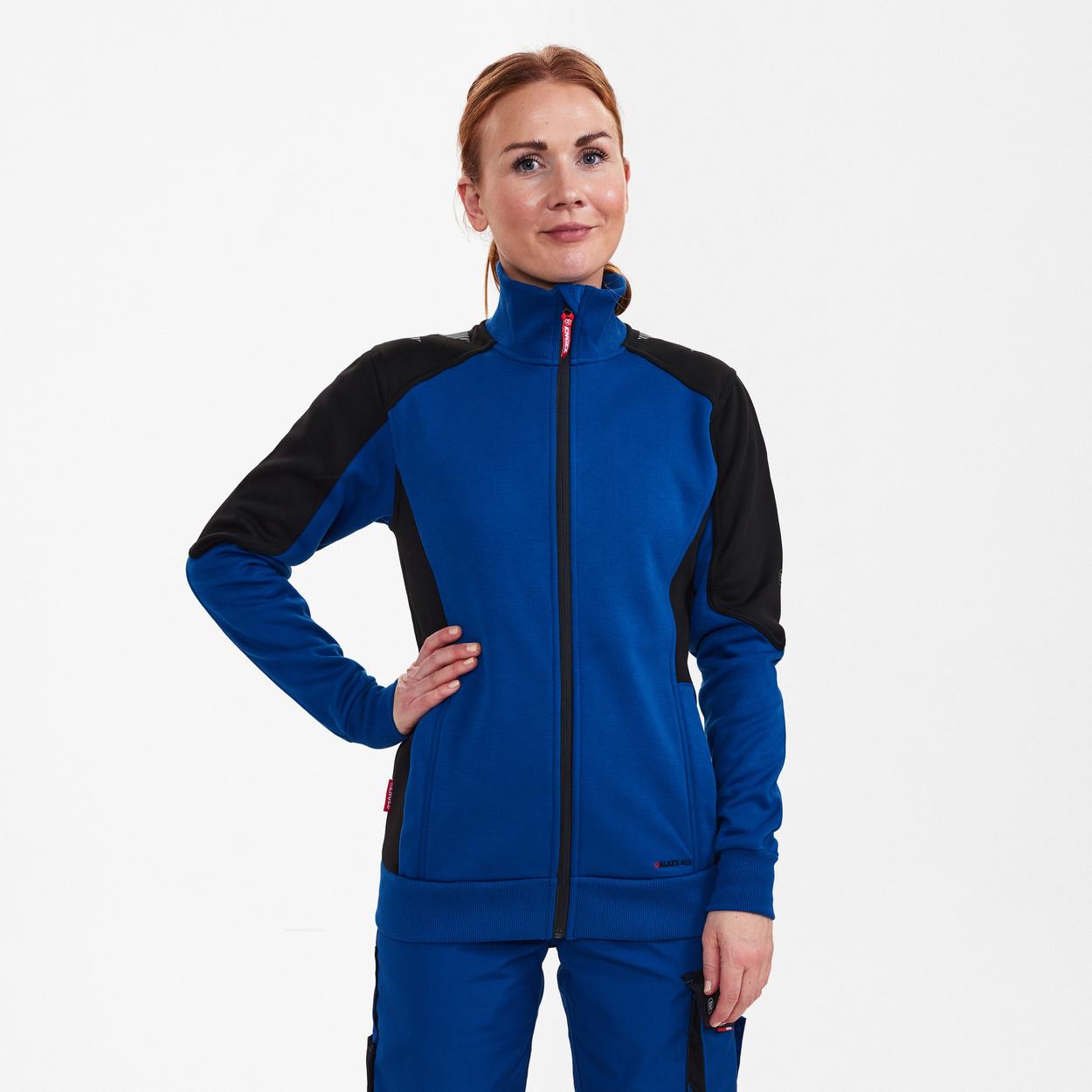 ENGEL Galaxy Damen Sweatcardigan in Surfer Blue/Schwarz, Größe XS