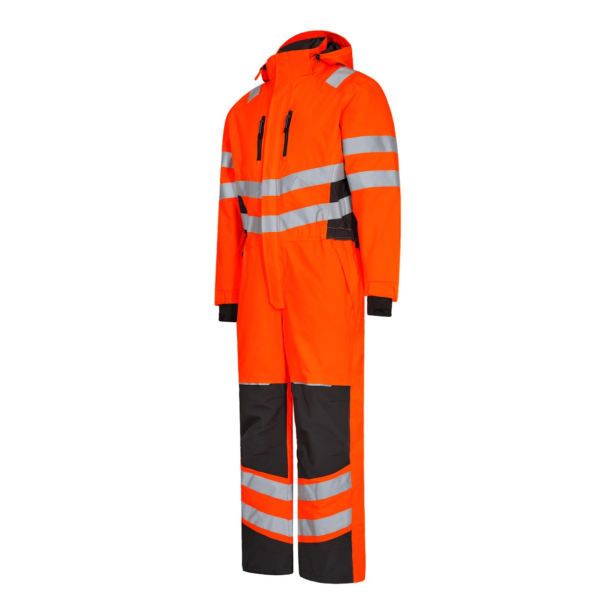 ENGEL Safety Winteroverall in Orange/Anthrazit Grau, Größe XS