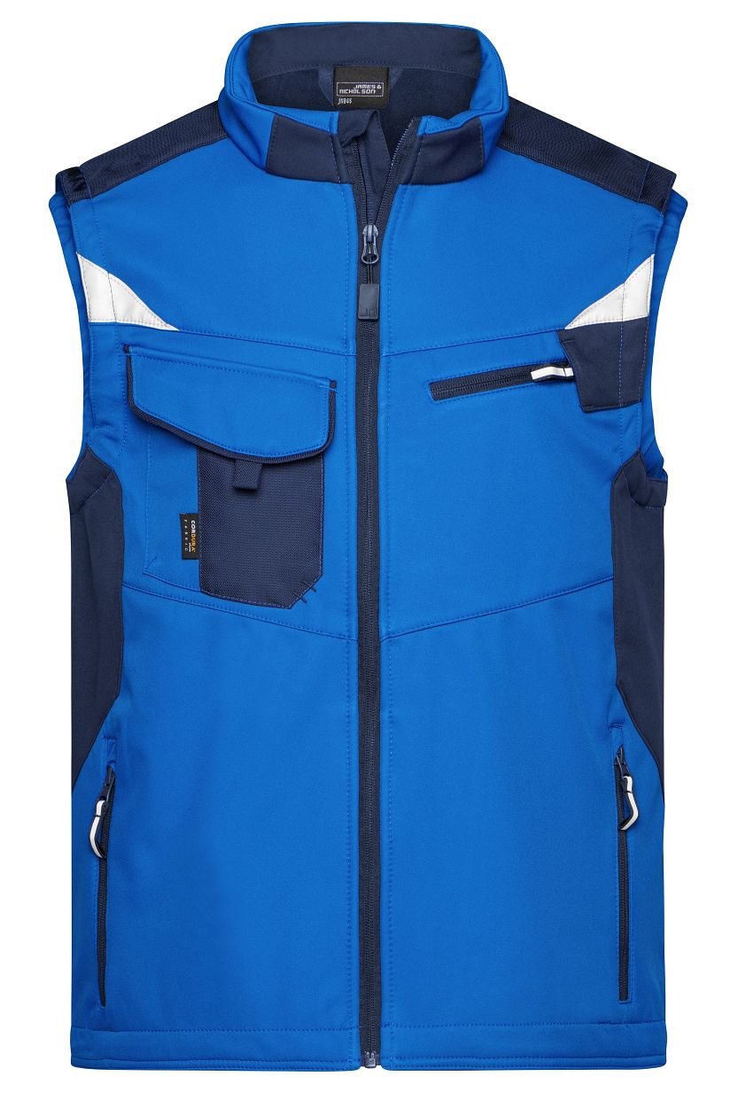 Workwear Softshell Vest - STRONG - "JN845" in Royal/Navy, Größe 6XL - Daiber