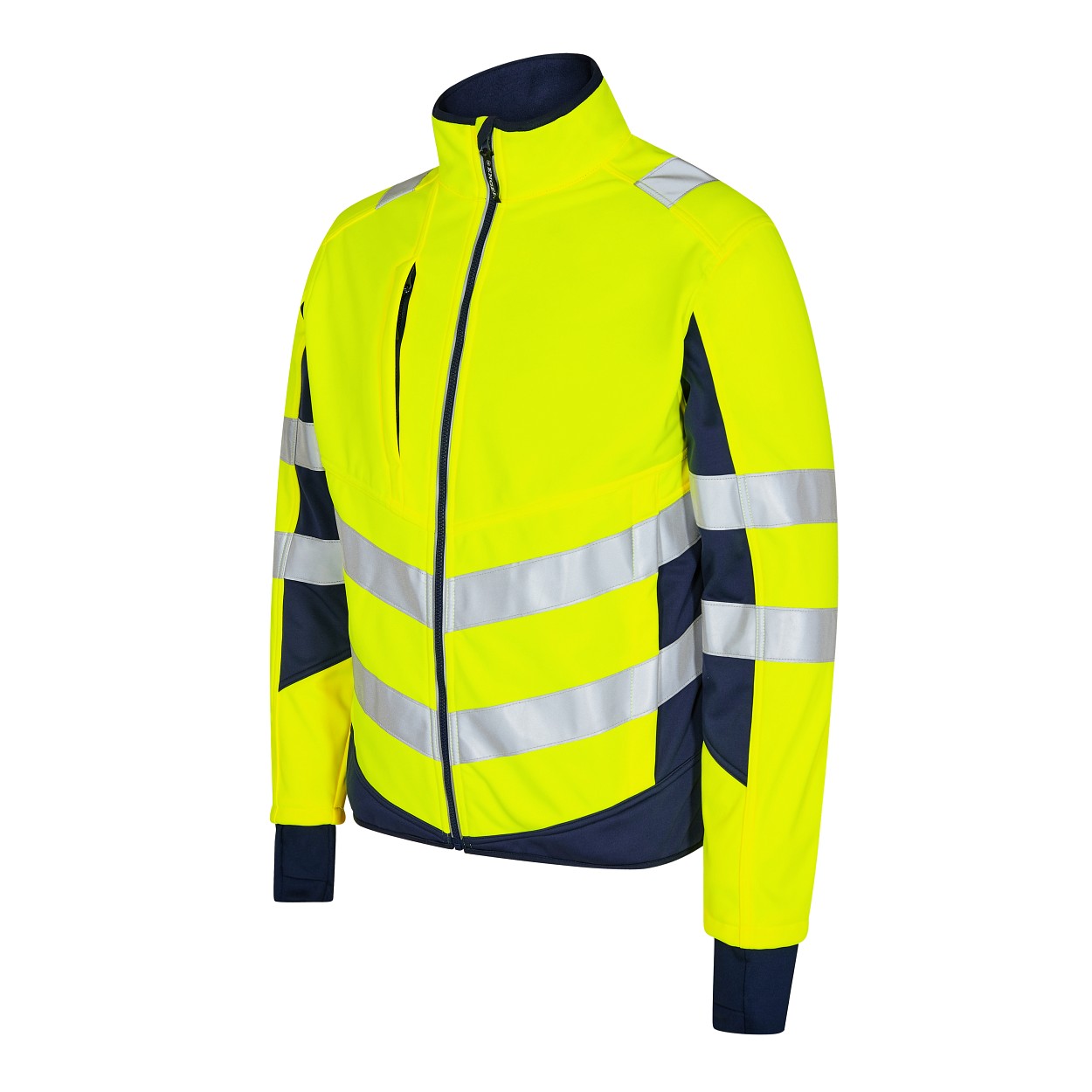 ENGEL Safety Softshelljacke in Gelb/Blue Ink, Größe 2XL