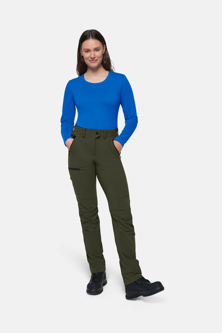 HAKRO 740 DAMEN FUNKTIONSHOSE X-STRETCH in Olive, Größe 3XL
