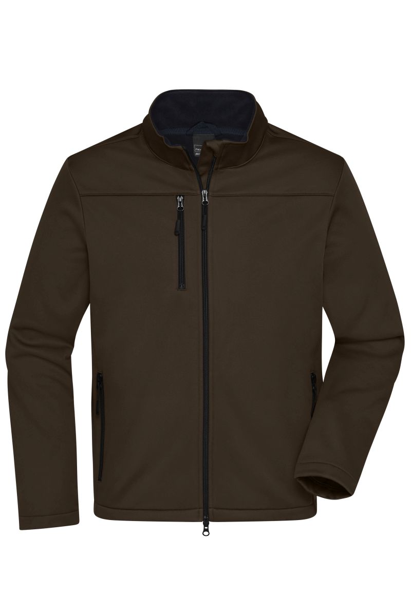 JN1172 Herren Softshell Jacke in Brown, Größe XL von James & Nicholson