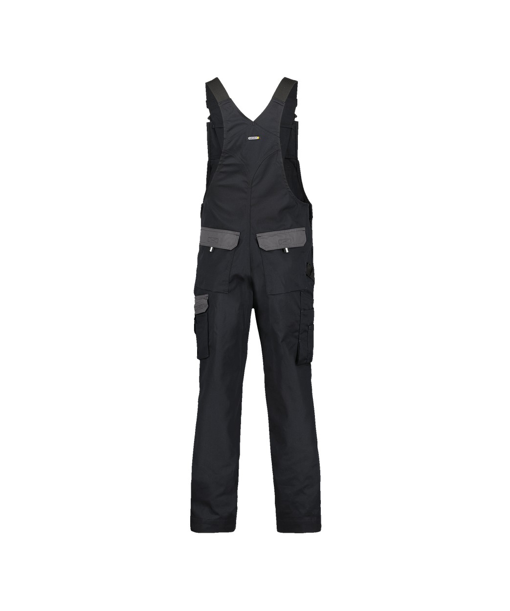 Zweifarbige Arbeitslatzhose mit Kniepolstertaschen "DASSY® Versailles" in SCHWARZ/ZEMENTGRAU, Größe 58 - langer Schritt PESCO61