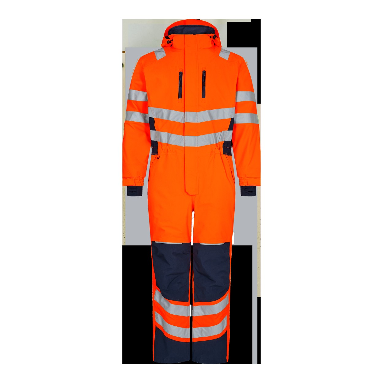 ENGEL Safety Winteroverall in Orange/Blue ink, Größe 2XL
