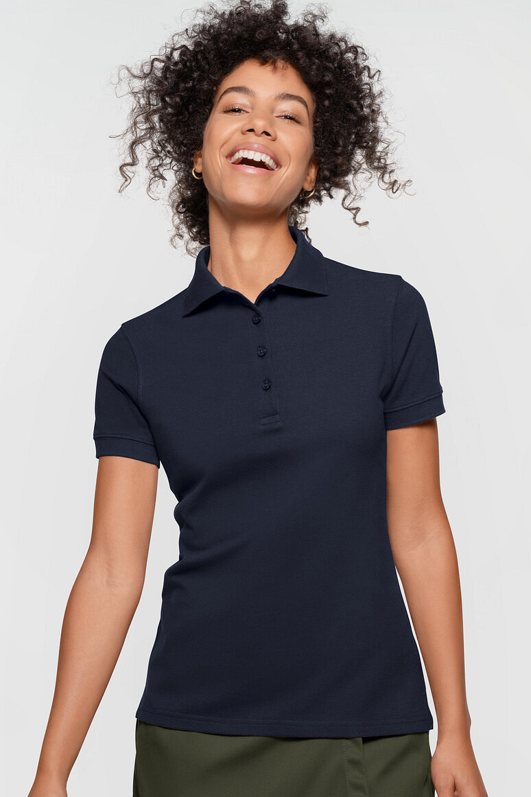 HAKRO 303 Label Free Damen Poloshirt Heavy MIKRALINAR® ECO in tinte, Größe 6XL