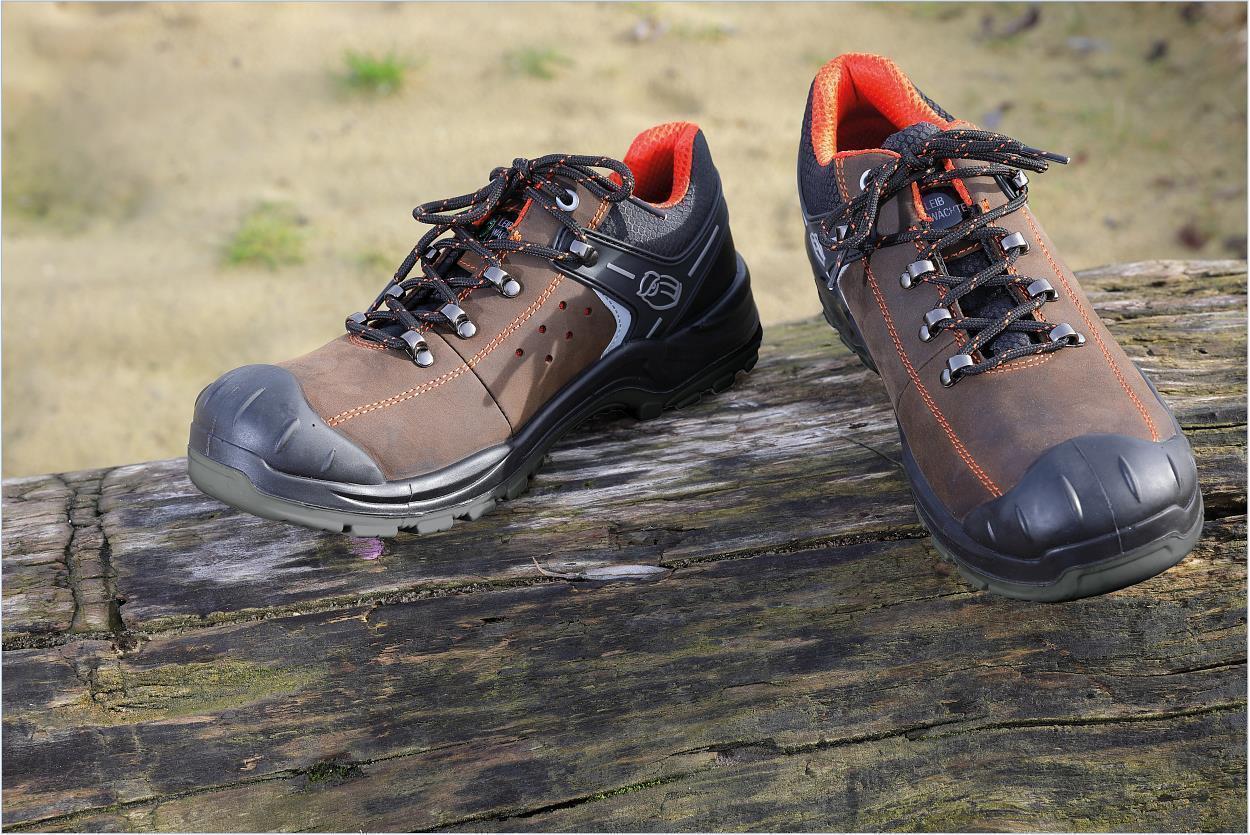 Halbschuh L3310 Parma in Grau/Braun/Rot, Gr. 48 von Leibwächter