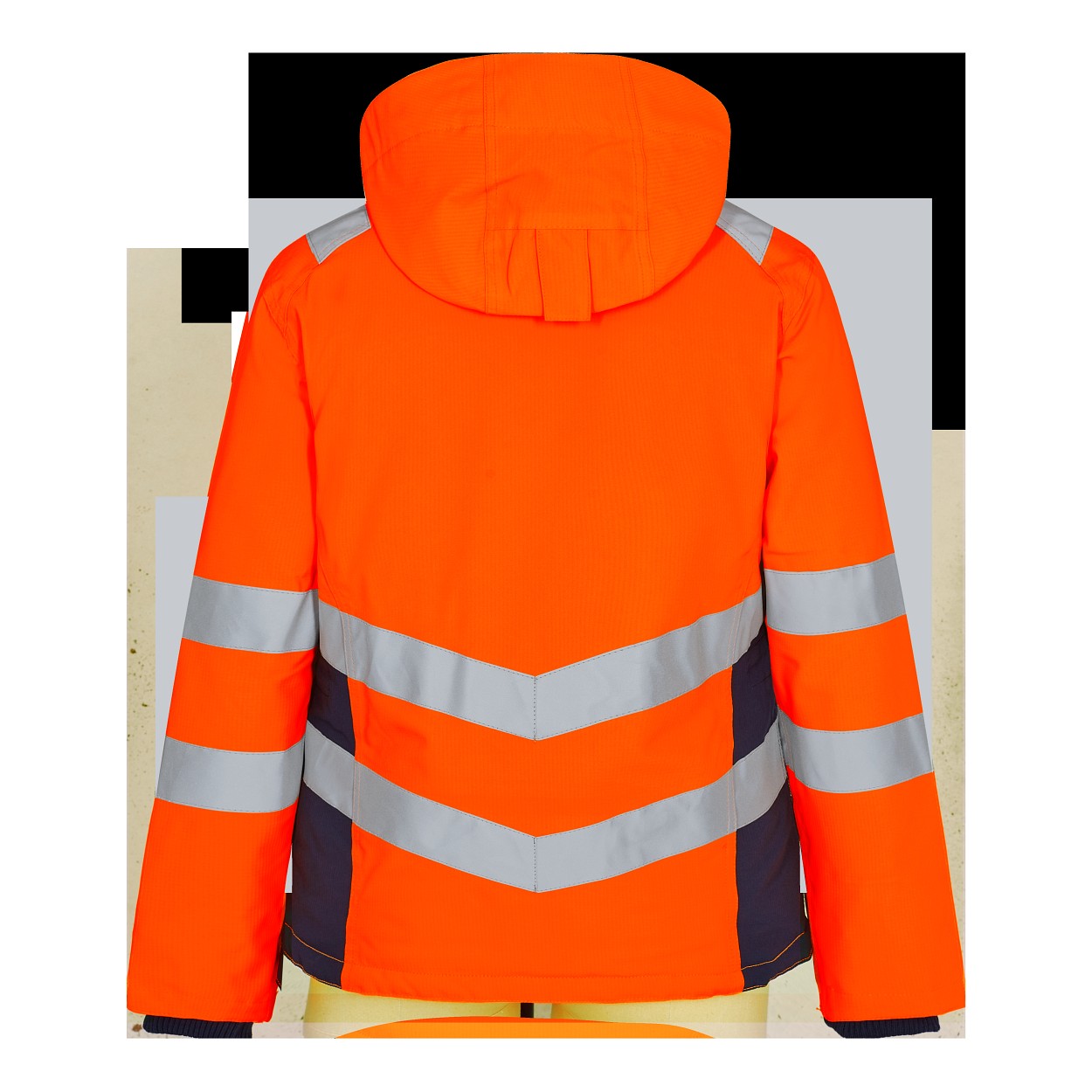 ENGEL Safety Damen Winterjacke in Orange/Blue ink, Größe XS