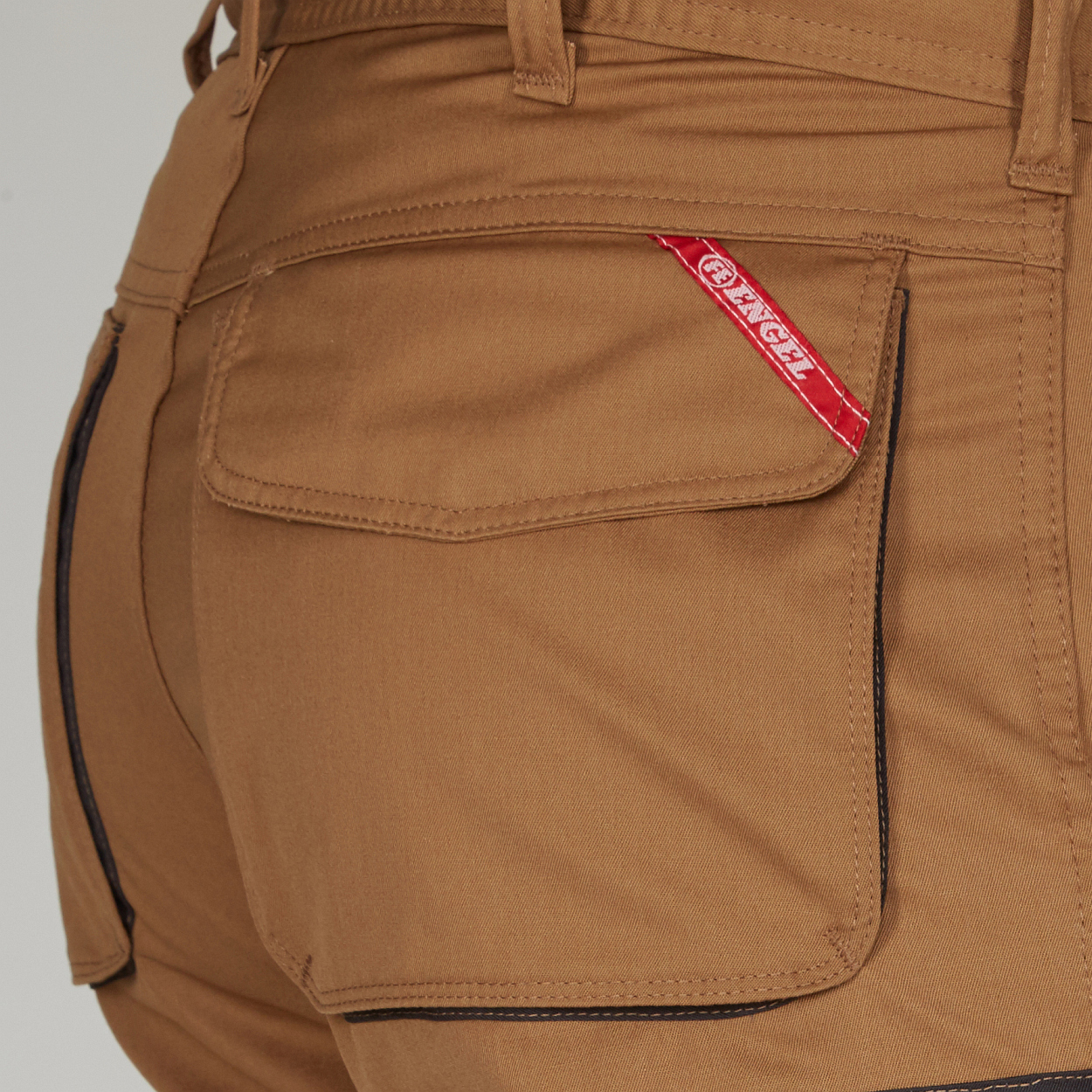 ENGEL Galaxy Light Arbeitshose in Toffee Brown/Anthrazit Grau, Größe 106