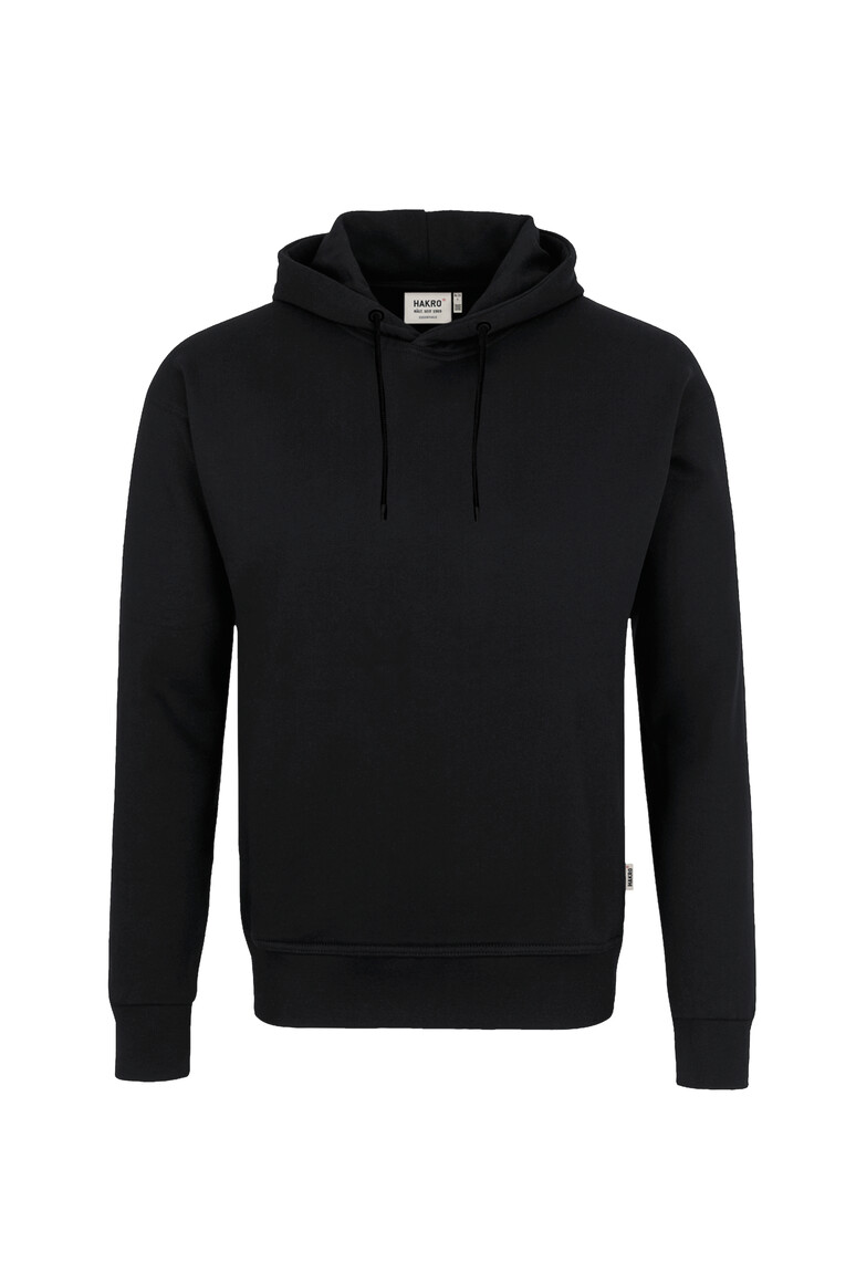 HAKRO 560 Kapuzen-Sweatshirt Bio-Baumwolle GOTS in Schwarz, Größe 6XL