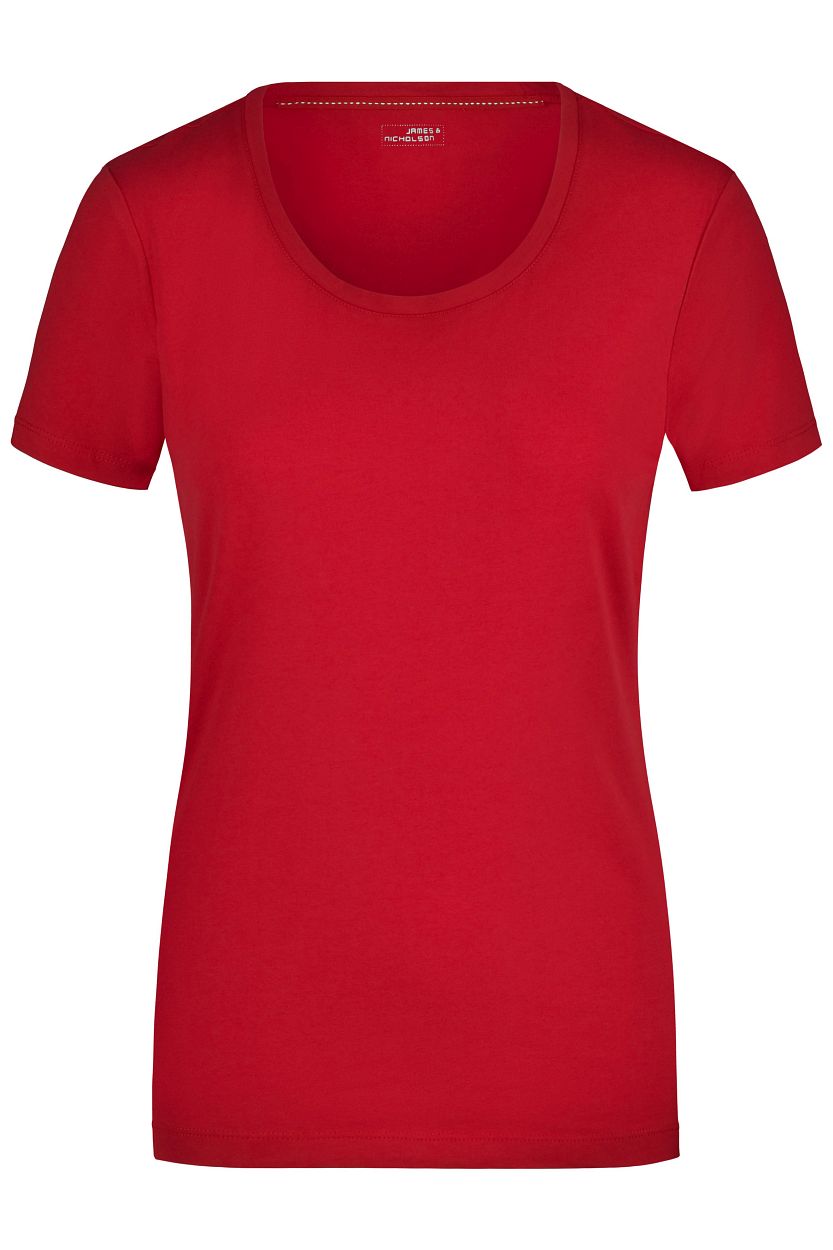 Ladies' Stretch Round-T "JN926" in Red, Größe 2XL - Daiber