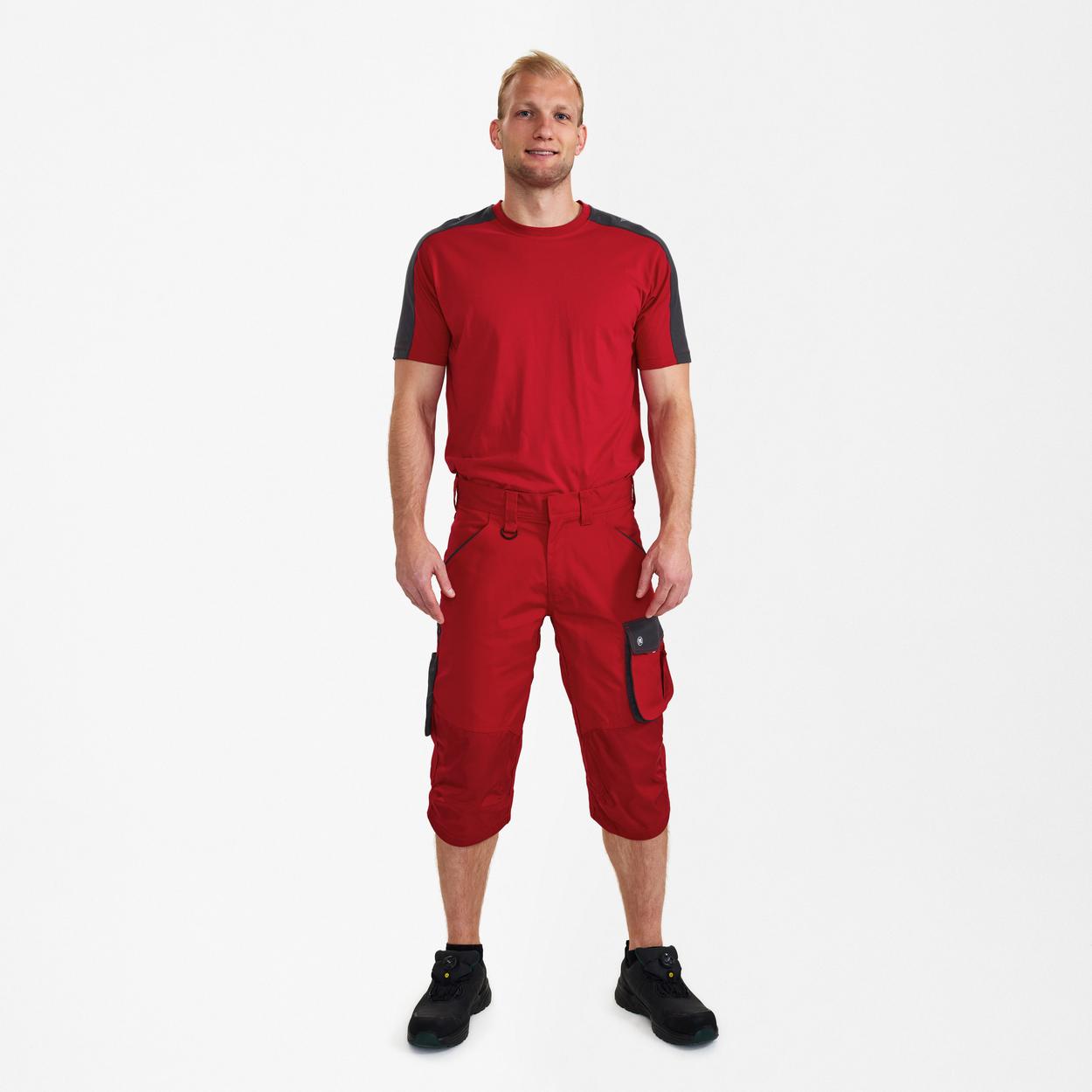 ENGEL Galaxy 3/4-Hose in Tomato Red/Anthrazit Grau, Größe 54