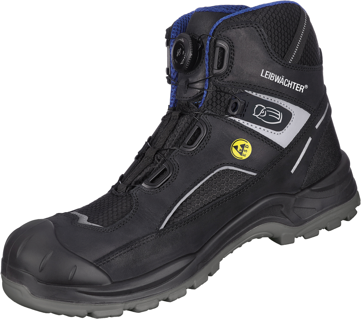 Stiefel niedrig L6141 Porto in Schwarz, Gr. 48 von Leibwächter