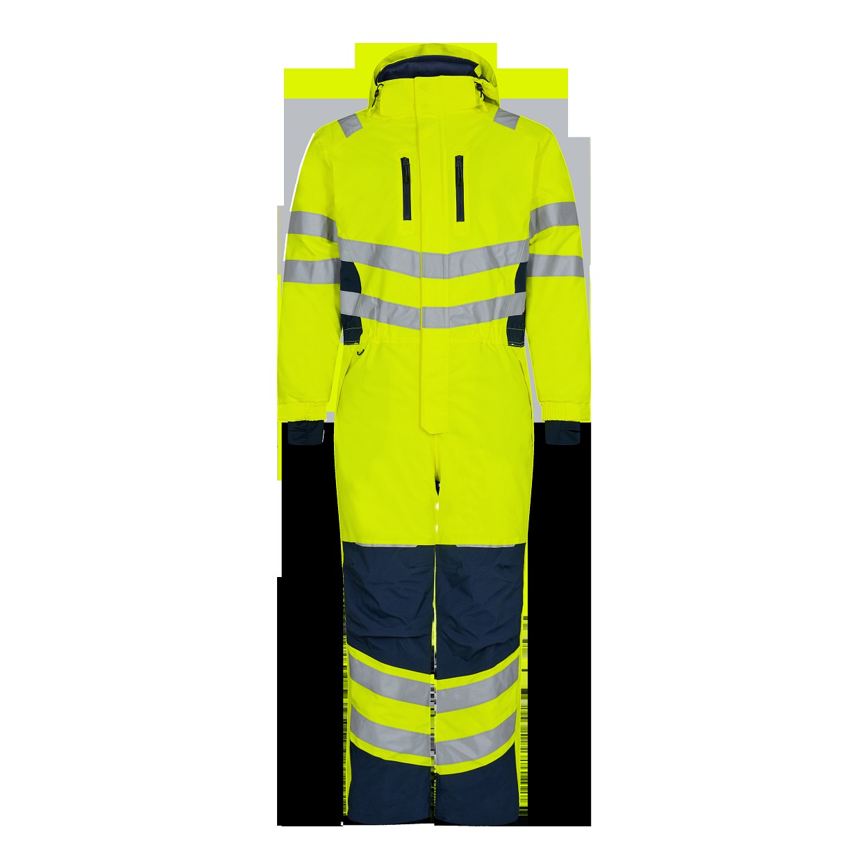 ENGEL Safety Winteroverall in Gelb/Blue Ink, Größe 2XL