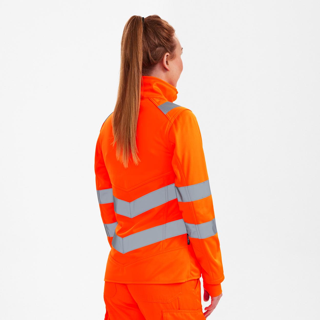 ENGEL Safety Damen Softshelljacke in Hi-vis Orange, Größe XS