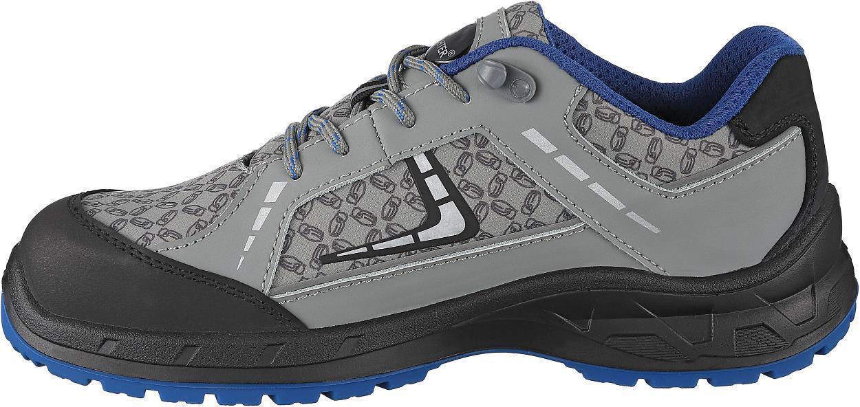 Halbschuh L1294 Brüssel in Grau/Schwarz/Blau, Gr. 47 von Leibwächter