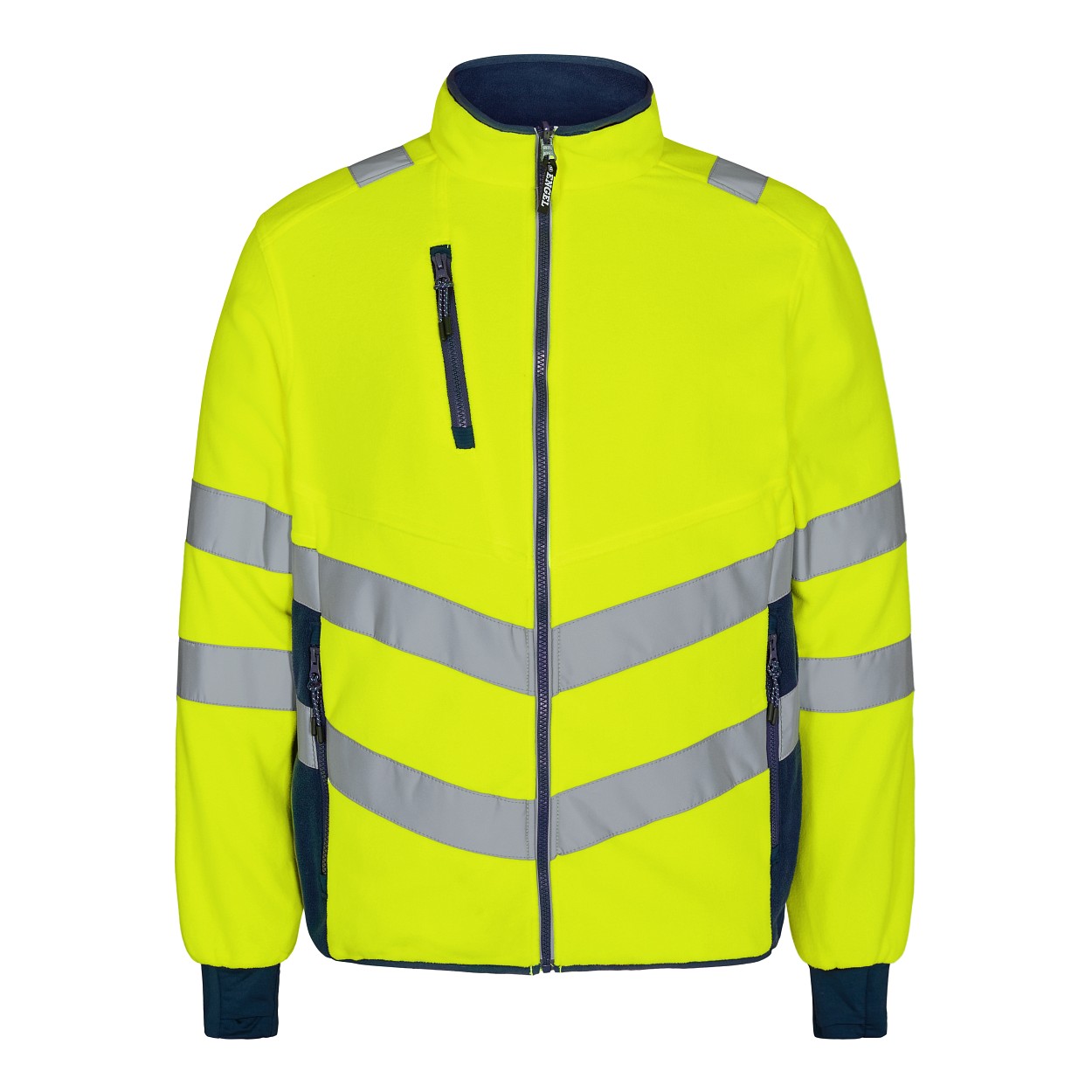 ENGEL Safety Fleecejacke in Gelb/Blue Ink, Größe XS