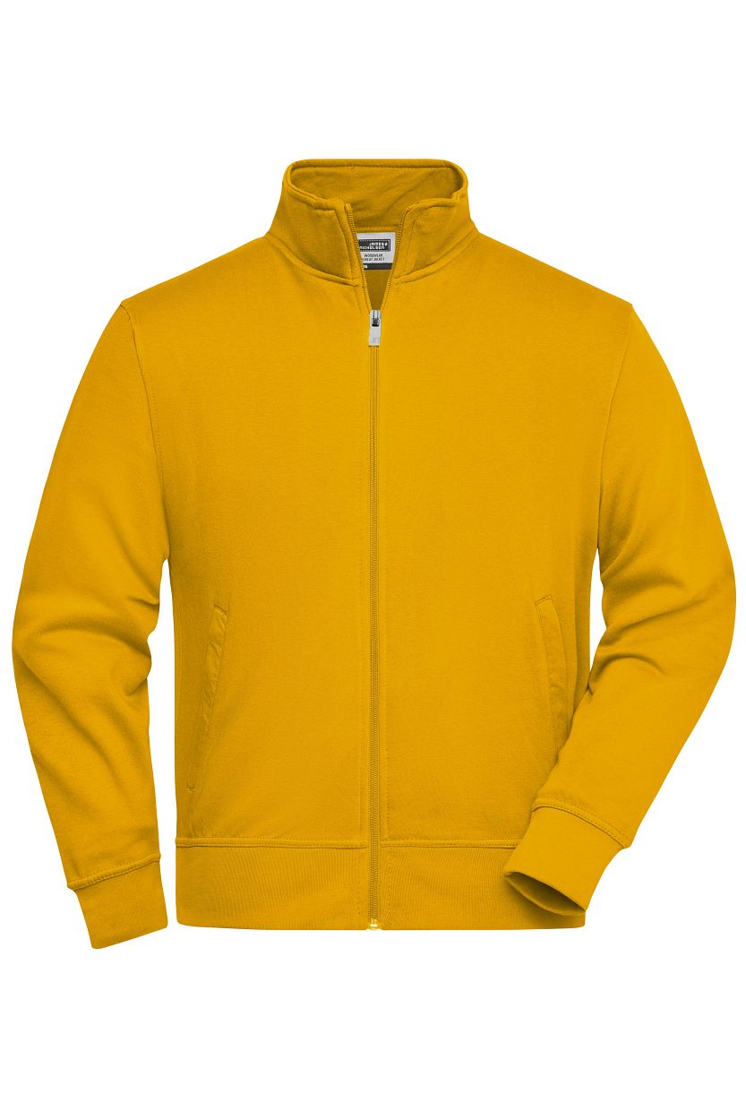 Workwear Sweat Jacket "JN836" in Gold-Yellow, Größe 6XL - Daiber